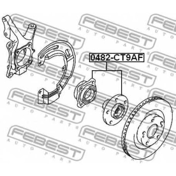 Ступица колеса FEBEST 0482-CT9AF-1