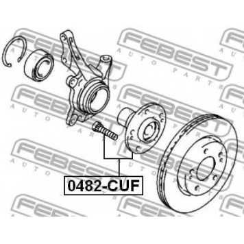 Ступица колеса FEBEST 0482-CUF-1