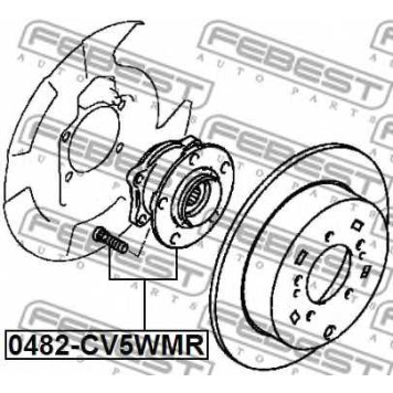 Ступица колеса FEBEST 0482-CV5WMR-1