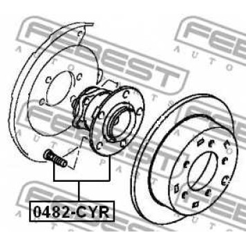 Ступица колеса FEBEST 0482-CYR-1