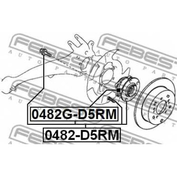 Ступица колеса FEBEST 0482-D5RM-1