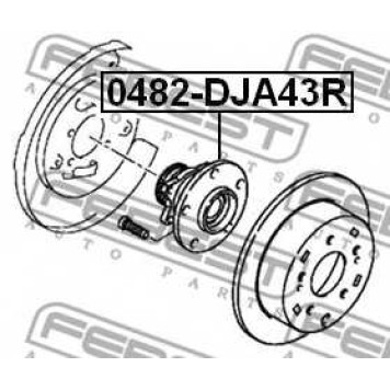 Ступица колеса FEBEST 0482-DJA43R-1