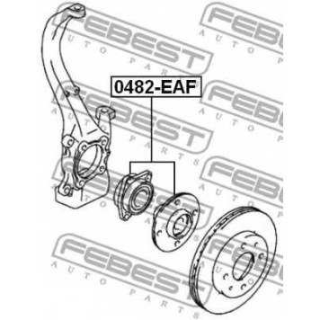 Ступица колеса FEBEST 0482-EAF-1