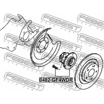 Ступица колеса FEBEST 0482-GF4WDR-1