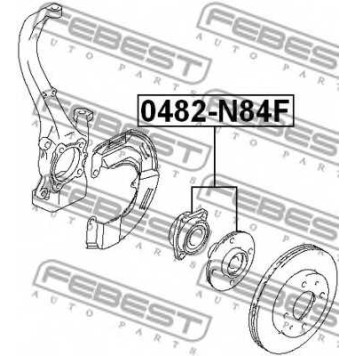 Ступица колеса FEBEST 0482-N84F-1