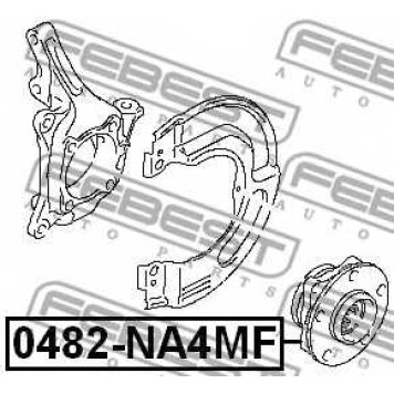 Ступица колеса FEBEST 0482-NA4MF-1