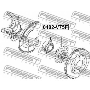 Ступица колеса FEBEST 0482-V75F-1