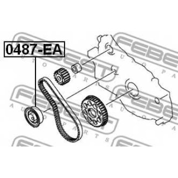Натяжной ролик поликлинового ременя FEBEST 0487-EA-1