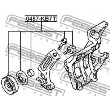 Натяжной ролик поликлинового ременя FEBEST 0487-KB7T-1