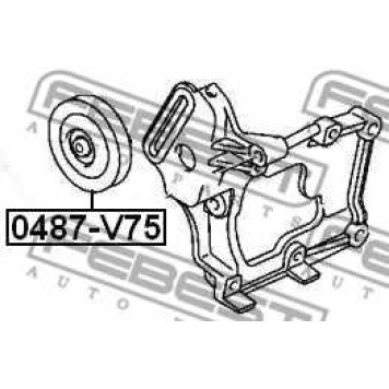 Натяжной ролик поликлинового ременя FEBEST 0487-V75-1