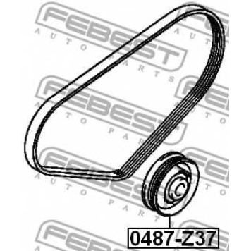 Натяжной ролик поликлинового ременя FEBEST 0487-Z37-1