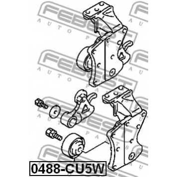 Паразитный / ведущий ролик поликлинового ременя FEBEST 0488-CU5W-1
