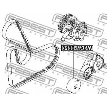 Паразитный / ведущий ролик поликлинового ременя FEBEST 0488-NA8W-1