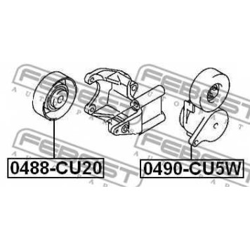 Натяжитель ремня FEBEST 0490-CU5W-1