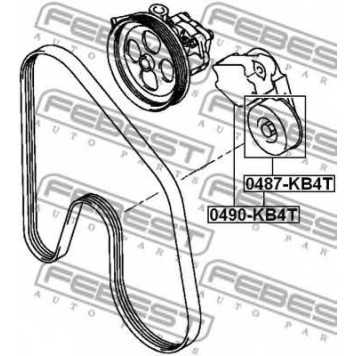 Натяжитель ремня FEBEST 0490-KB4T-1