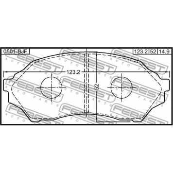Колодки тормозные дисковые передний <b>FEBEST 0501-BJF</b>-1