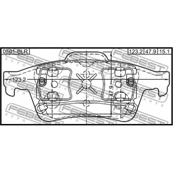Колодки тормозные дисковые задний для NISSAN PRIMERA(P12,WP12) <b>FEBEST 0501-BLR</b>-1