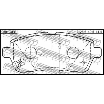 Колодки тормозные дисковые передний для SUZUKI SWIFT(FZ,NZ) <b>FEBEST 0501-DEF</b>-1