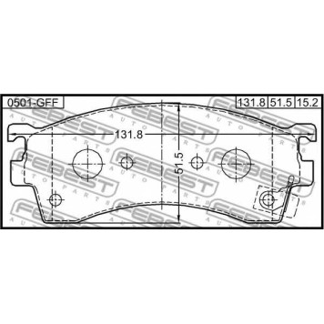Колодки тормозные дисковые передний <b>FEBEST 0501-GFF</b>-1