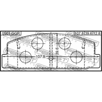 Колодки тормозные дисковые задний для MITSUBISHI STARION(A18#A) <b>FEBEST 0501-GGR</b>-1