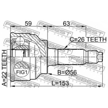 Шарнир приводного вала FEBEST 0510-024-1