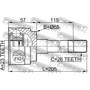 Шарнир приводного вала FEBEST 0510-035-1
