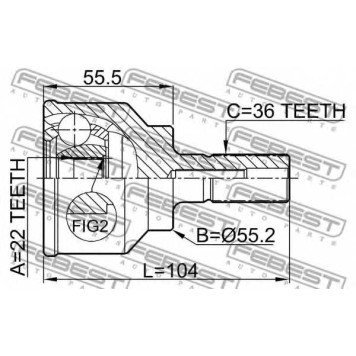 Шарнир приводного вала FEBEST 0510-040-1