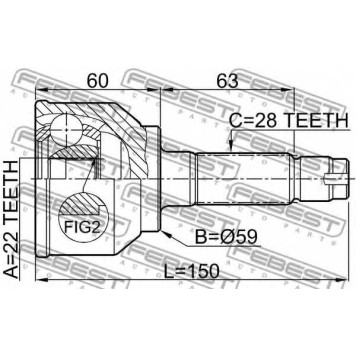 Шарнир приводного вала FEBEST 0510-042-1
