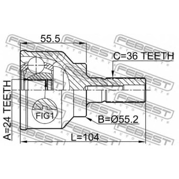 Шарнир приводного вала FEBEST 0510-043-1