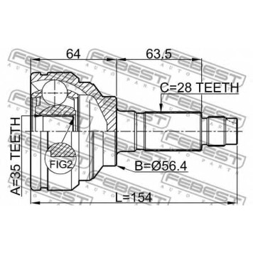 Шарнир приводного вала FEBEST 0510-MPVLW3-1