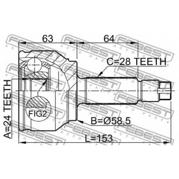 Шарнир приводного вала FEBEST 0510-MZ5-1