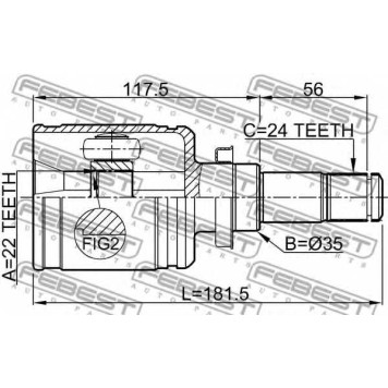 Шарнир приводного вала FEBEST 0511-BL16MTLH-1