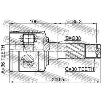 Шарнир приводного вала FEBEST 0511-BT50RH-1
