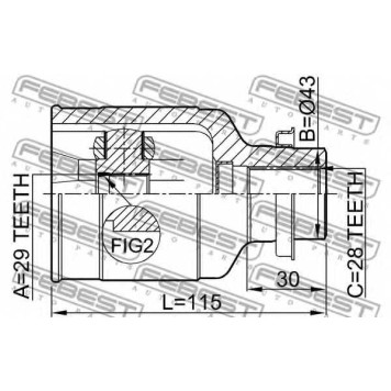 Шарнир приводного вала FEBEST 0511-CPRH-1