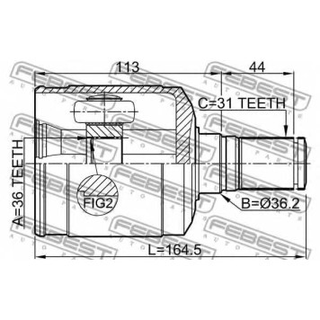 Шарнир приводного вала FEBEST 0511-CX7LH-1