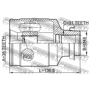 Шарнир приводного вала FEBEST 0511-CX7RH-1