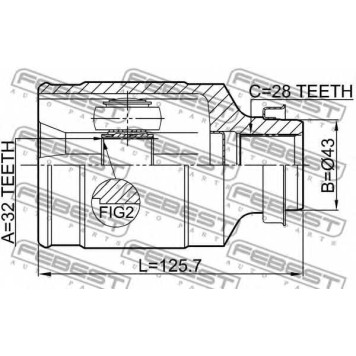 Шарнир приводного вала FEBEST 0511-GHMTRH-1