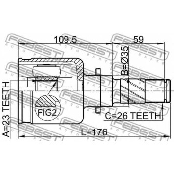 Шарнир приводного вала FEBEST 0511-M320ATLH-1