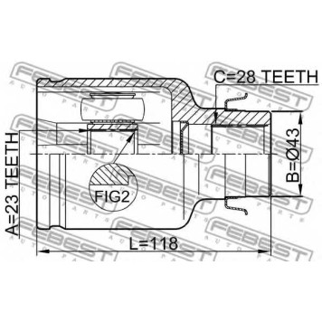 Шарнир приводного вала FEBEST 0511-M320ATRH-1