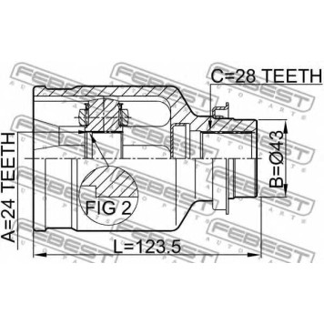 Шарнир приводного вала FEBEST 0511-M320MTRH-1