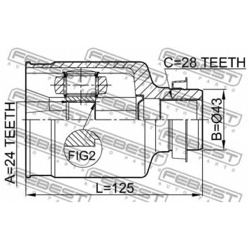 Шарнир приводного вала FEBEST 0511-MZ5ATRH-1