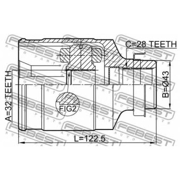 Шарнир приводного вала FEBEST 0511-MZ5RH-1