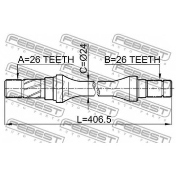 Приводной вал FEBEST 0512-626GD-1