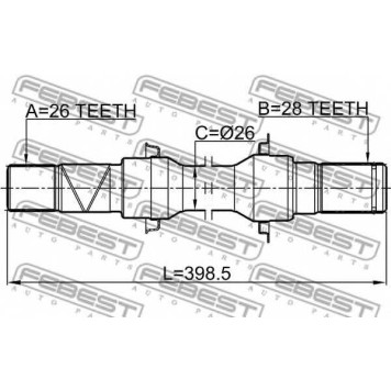 Приводной вал FEBEST 0512-M2ATRH-1