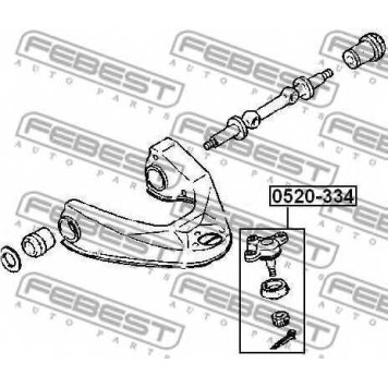 Несущий / направляющий шарнир FEBEST 0520-334-1
