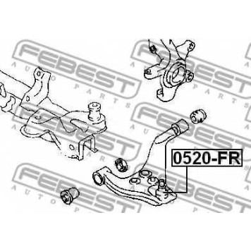 Несущий / направляющий шарнир FEBEST 0520-FR-1