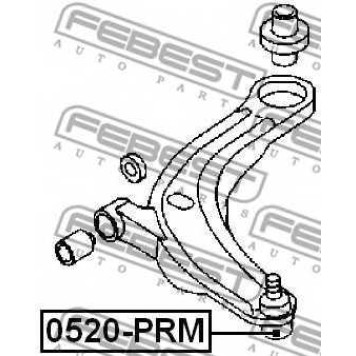 Несущий / направляющий шарнир FEBEST 0520-PRM-1