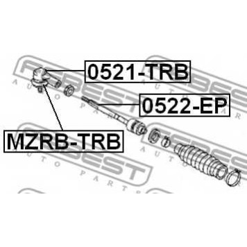 Осевой шарнир рулевой тяги FEBEST 0522-EP-1