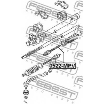 Осевой шарнир рулевой тяги FEBEST 0522-MPV-1