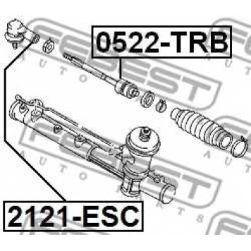 Осевой шарнир рулевой тяги FEBEST 0522-TRB-1